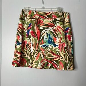 Coral Bay Women’s Golf Tropical Pattern Skort Resort Wear SZ S